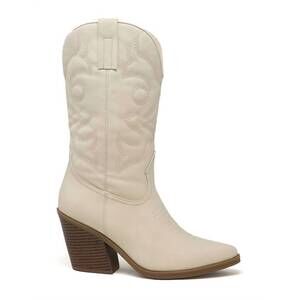 NEW YOKI cowboy boots with heel in white